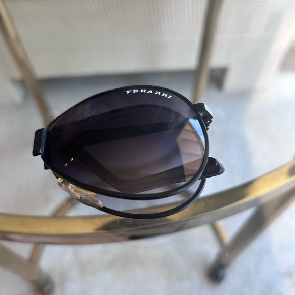 Ferrari Vintage Fold Up Aviator Black and Blue Sunglasses - Picture 6 of 7
